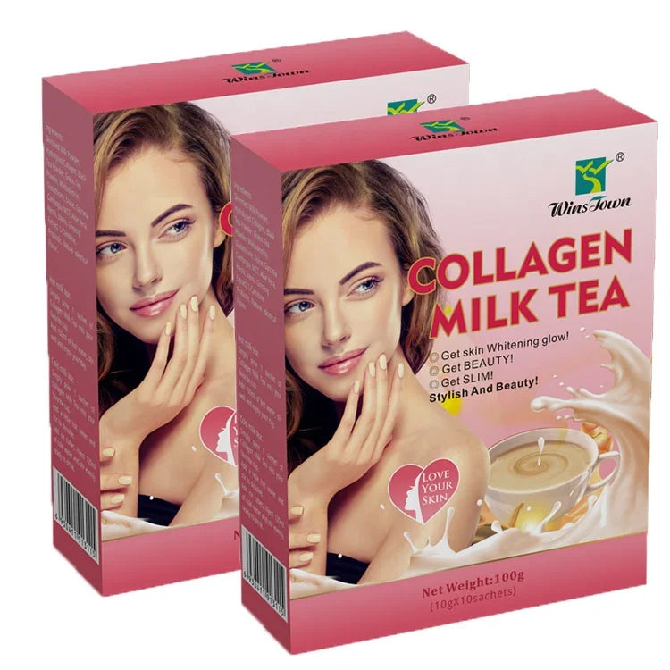 Private Label Collagen Milk Tea Glow Beauty Women Face Wins Town Skin Whitening Tea for Collagen Protein