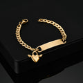 Personalized Jewelry Gift Engrave Name Cross Heart Bracelet Stainless Steel for Men Women Adjustable Cuban Chain Name Bracelet