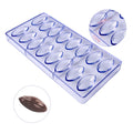 Olive Shaped Polycarbonate Mold Molde De Policarbonato Para Chocolate Cake Tools 3D Plastic Chocolate Mold