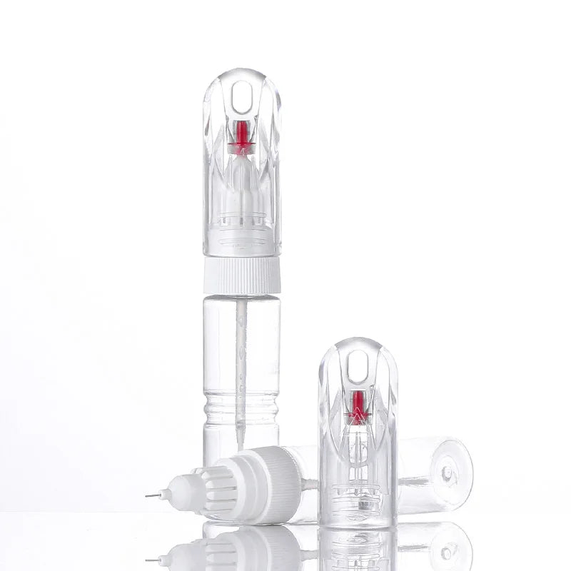 Custom 17ml Empty 2-in-1 PET Car Repair Touch up Pen Paint Ink Bottle with Brush Cap Refillable Paint Brush for Chemical