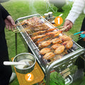 Best Selling Portable Stainless Steel Mesh Folding BBQ Grill Thicken Outdoor Charcoal Grill