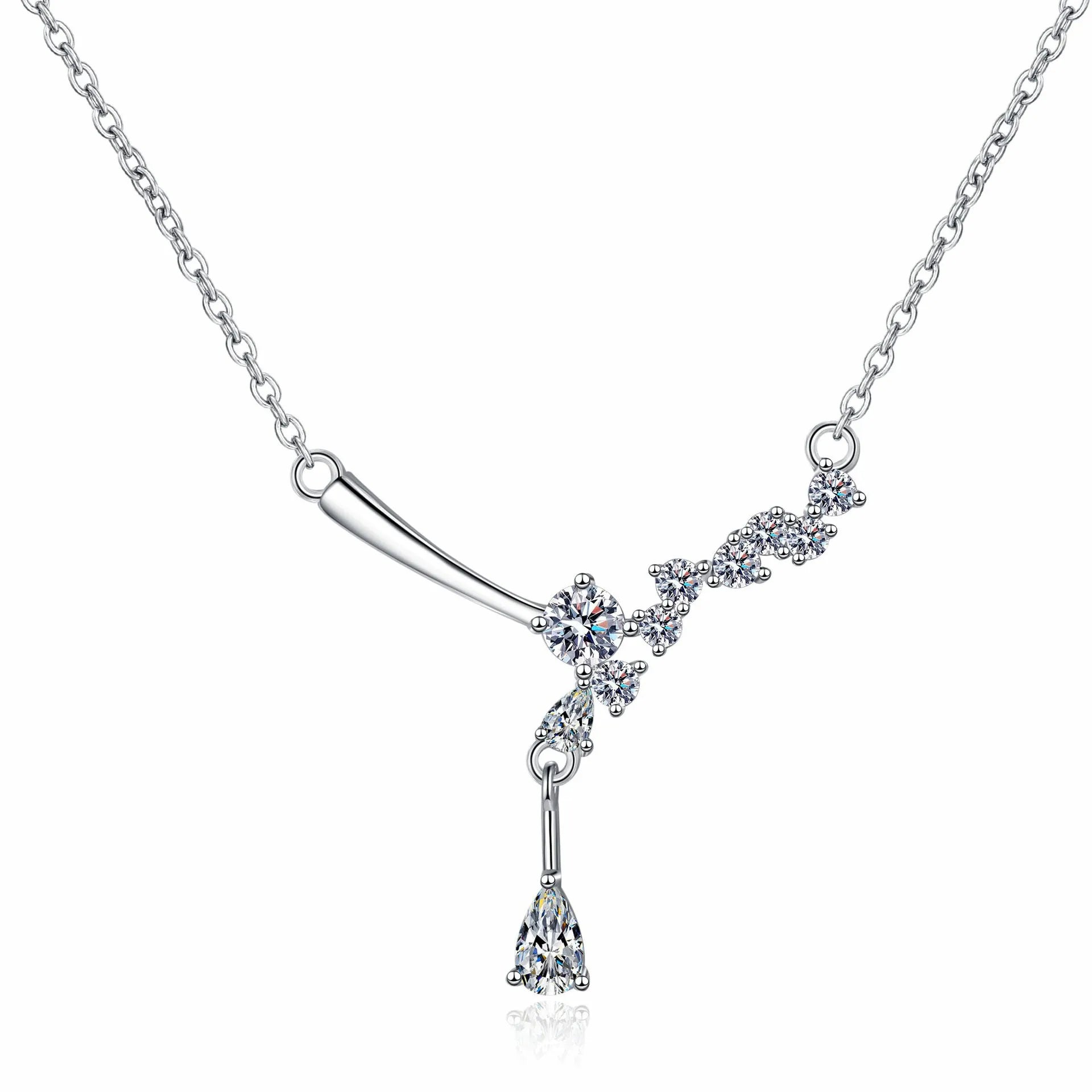 Wholesale Original Wedding Jewelry 925 Sterling Silver PT950 Moissanite Diamond Necklace for Women Birthday Women Lady Gift