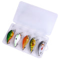 5pcs/box Set Crankbait Lure Artificial Hard Baits 12.8G/7.8cm Crank Bait Wobbler Fishing Lures MegaBDM