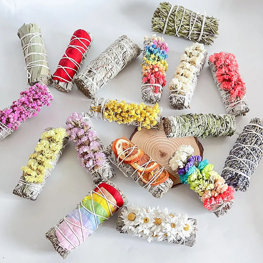 Wholesale Sage Smudge Sticks Bundle Flower Customize Unique Natural Sage Bundles Cleansing Smudging Removal of Negative Energy