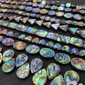 Factory Price Different Shape Natural Abalone Shell Beads with Hole Wholesale Waterdrop Abalone Beads for Jewelry Making