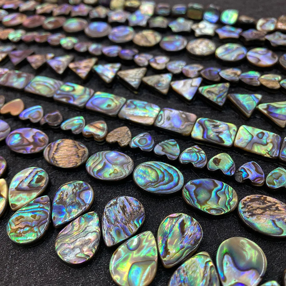 Factory Price Different Shape Natural Abalone Shell Beads with Hole Wholesale Waterdrop Abalone Beads for Jewelry Making