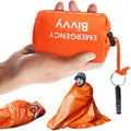 Emergency Sleeping Bag with Survival Whistle Waterproof Lightweight Survival Gear Blanket for Camping