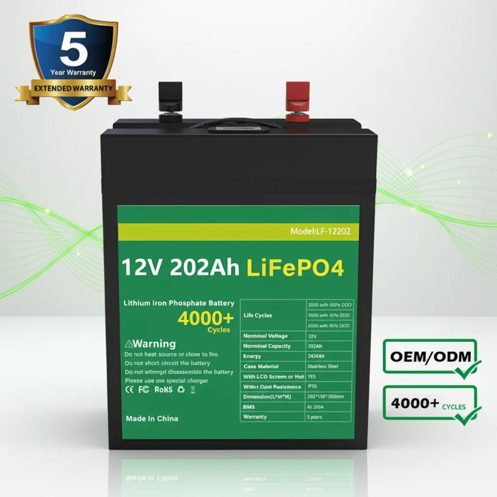 Home Solar Energy Storage Lifepo4 Cart Pack Battery Phosphate Battery Lithium Ion Battery 12V 200ah 202ah