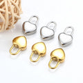 Wholesale Stainless Steel Gold Lock Key Heart Love Pendants Diy Hip Hop Necklace Bracelet ForJewelry Makings