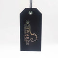 Black Paper Card 600Gsm Silver Foil Hot Stamping Tag Clothing Custom