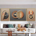 160X60cm S3 Modern Light Luxury Geometric Simple Sofa Wall Hanging Painting Abstract Art Triplet Crystal Porcelain Painting