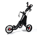 HOW TRUE New Style Folding Height Adjustable 3 Wheels Golf Trolley Aluminum Golf Push Cart With Umbrella Holder