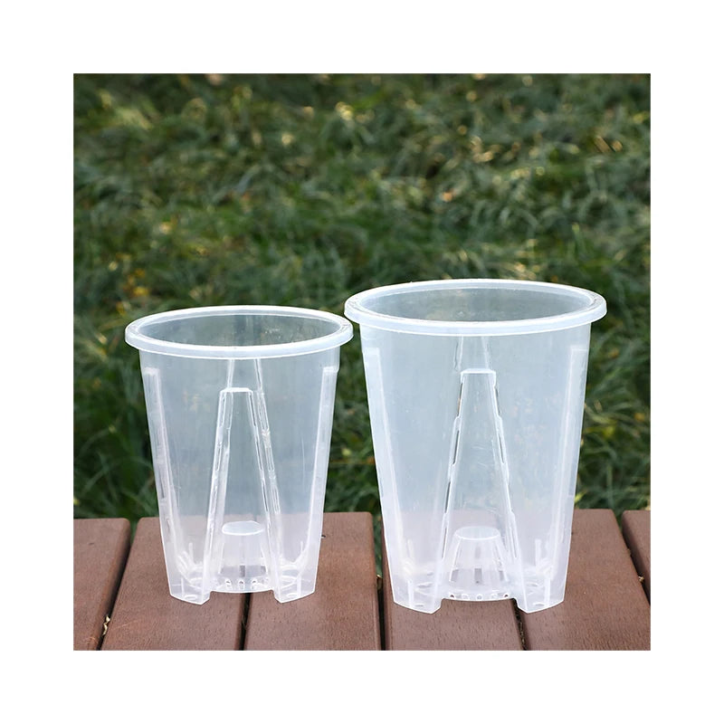 New Design Plastic Plant Pot Nursery Pot for Garden Flower Orchid Planter Clear Orchid Pot