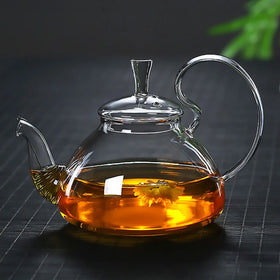Factory Directly Arabic Turkey Arabesque High Borosilicate Glass Teapot Infuser 600ml Capacity Stove Top Safe Eco-Friendly Cafe