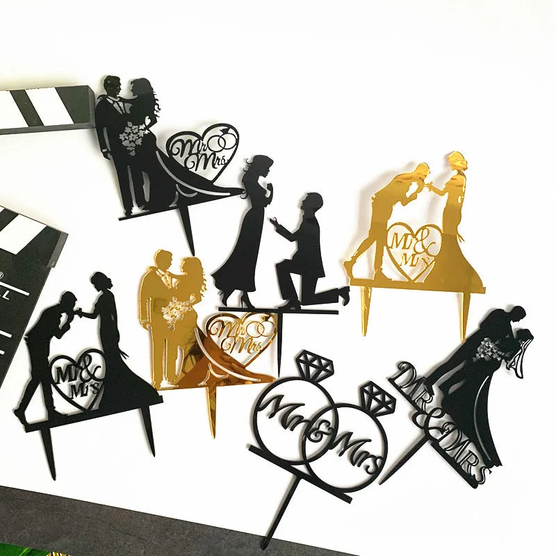 Wedding Make a Proposal Cake Topper Valentine's Day Acrylic Cake Topper for Wedding Decoration