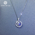 Wholesale Classic Fashion Design S925 Sterling Silver 1 Carat 6.5mm Moissanite Solitaire Pendant Necklace Jewelry for Gift