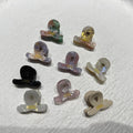 New Arrival Korean 3.2cm Cute Mini Small Color Acetate Cross Hair Claw Clip Hair Clamp Catch Clip for Women Girls