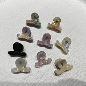 New Arrival Korean 3.2cm Cute Mini Small Color Acetate Cross Hair Claw Clip Hair Clamp Catch Clip for Women Girls