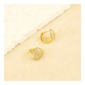 Wholesale Silver Earrings Jewelry Women 18K Gold Plated 925 Sterling Silver Heart Hoop Earrings with Small Zircon Jewelry