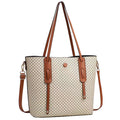 2023 Trendy Handbag High-End Plaid Casual Tote Bag with Zipper Closure