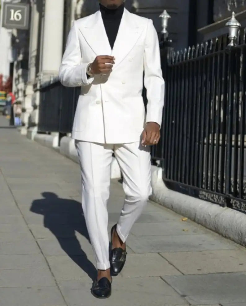 2025 Classic Wedding Formal Tuxedo Custom Made Top Lapel Men Suits for Gentlemen Grooms Party Prom 2 Pieces Groom's Suit Blazer