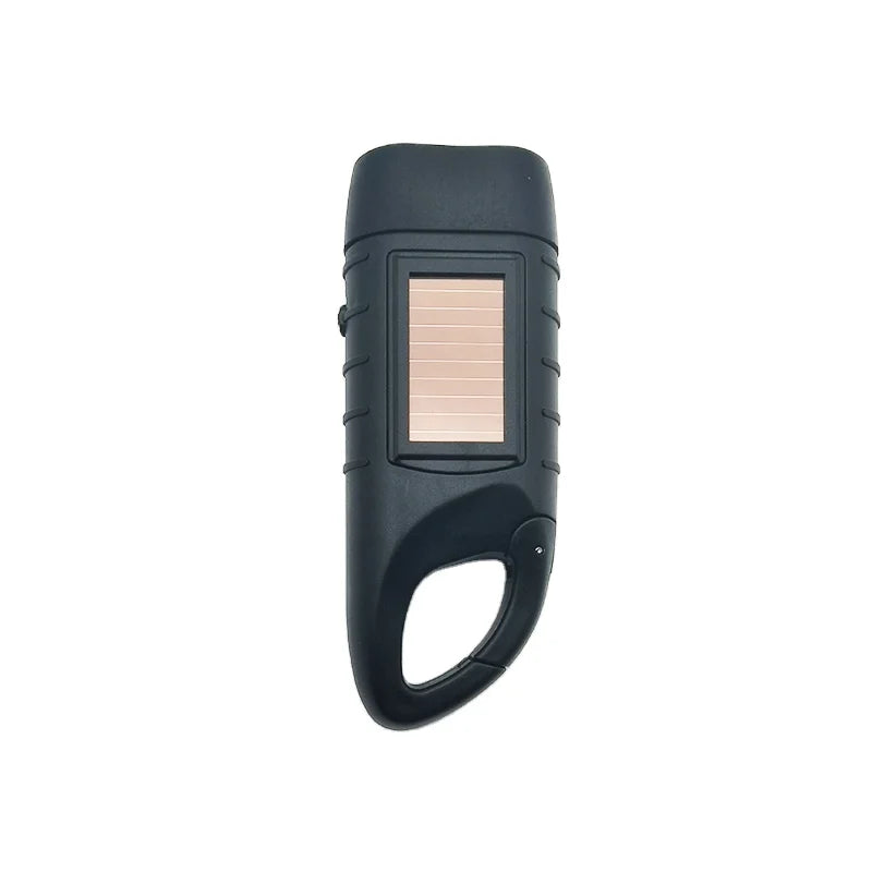 Factory Direct Selling Multi-function Survival Powered ABS Hand Crank and Solar Dynamo Charging 3LED Flashlight for Backpacking