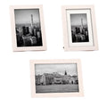 Simple Black Plastic Rectangle Wall Photo Frame Set with Plexiglass Facing UV Printing Decorative White Poster Frame
