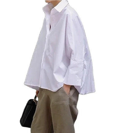 20240 New Arrivals Korean-Style Loose White Shirt Fashion Casual Women's Clothing Women's Clothing Elegant T-shirts