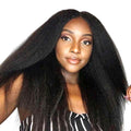 Kinky Straight Texture Machine Double Weft Natural Black Hair Extensions Natural Human Hair 100 % Unprocessed Virgin Hair
