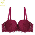 Binnys Wholesale Nylon B Cups Anti-Running  Bras for Women Beauty Back Padded Soutien Gorge Push up Lace Underwire Sujetador