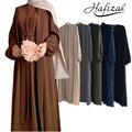 Luxury 3 Piece Abaya Set for Women Modest Muslim Clothing Open Abaya with Inner Dress and Hijab Elegant Dubai Turkey Robe