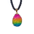 HZ Gems Electroplating Colourful Agate Quartz Crystal Cluster Pendant for Wedding Souvenirs Guests