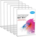 6pack Acrylic Sign Holder 8.5 X 11 Vertical T Shape Clear Plastic Sign Holder Menu Holder