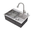 Durable Basin Sink Top Mount Kitchen Cabinet Stainless Steel 304 Handmade Kitchen Sink