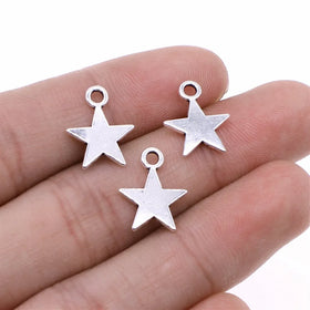 AA016010 15x12MM Children's Star Charms Zinc Alloy Antique Silver Bronze Color Pendant for Jewelry Making