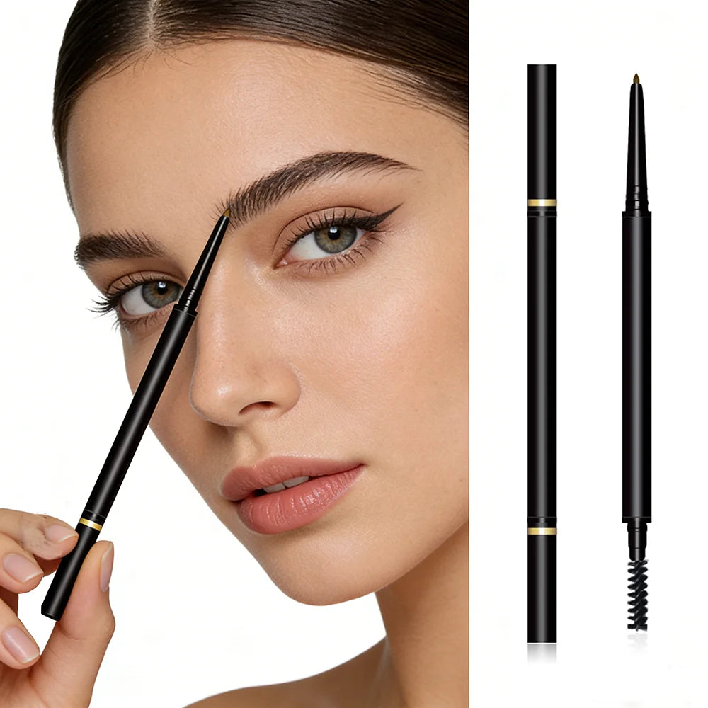 Wholesale 3-in-1 Waterproof Mineral Eye and Brow Makeup Pencil Best Black and Brown Shades Long Lasting with Labeling Boxed