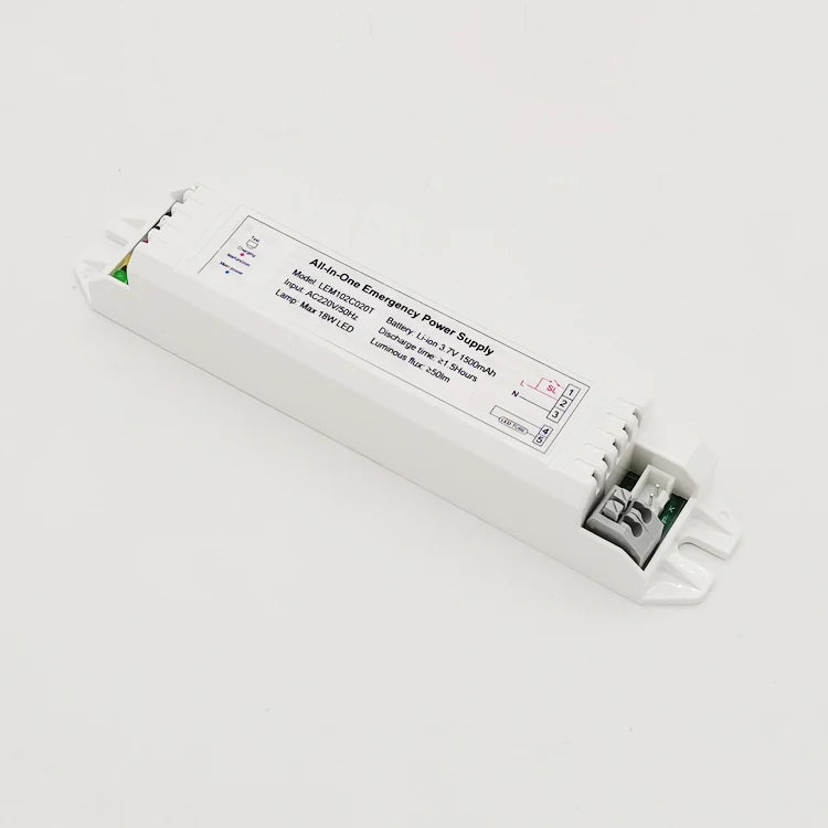 Emergency Power Supply for LED Lighting Dual AC-DC Output Plastic Body 3.7V Battery