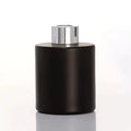 Wholesale Luxury Empty Matte Black Reed Diffuser Glass Bottle Screw Cap Lid Cylinder Luxury Diffuser Cap Cover Container