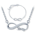 Unique Custom Friends Sisters Family Infinity Jewelry Set 925 Silver