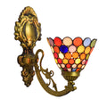 Modern Chinese Lighting Decorative Hotel Bedroom Wall Lamp Tiffany Stained Glass Bohemian Style Indoor Decorative Wall Lamps