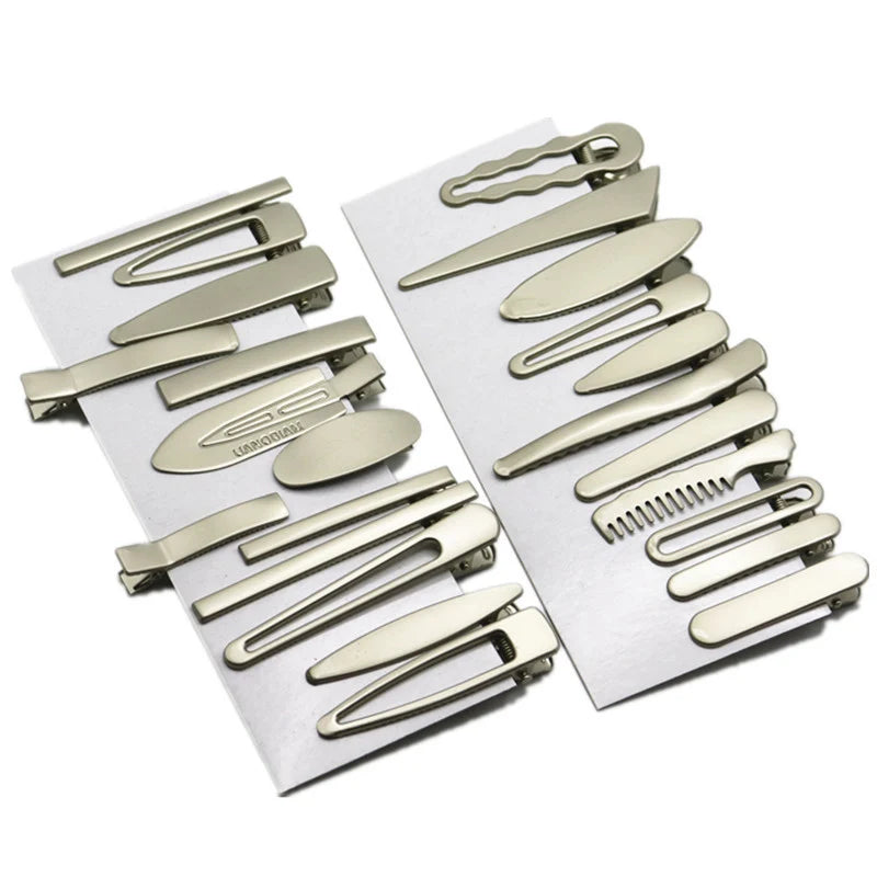 New Styles Royal Gray Metallic Hairpins Rectangle Metal Alligator Clips Cloud Hair Barrettes for DIY Women Hair Accessories