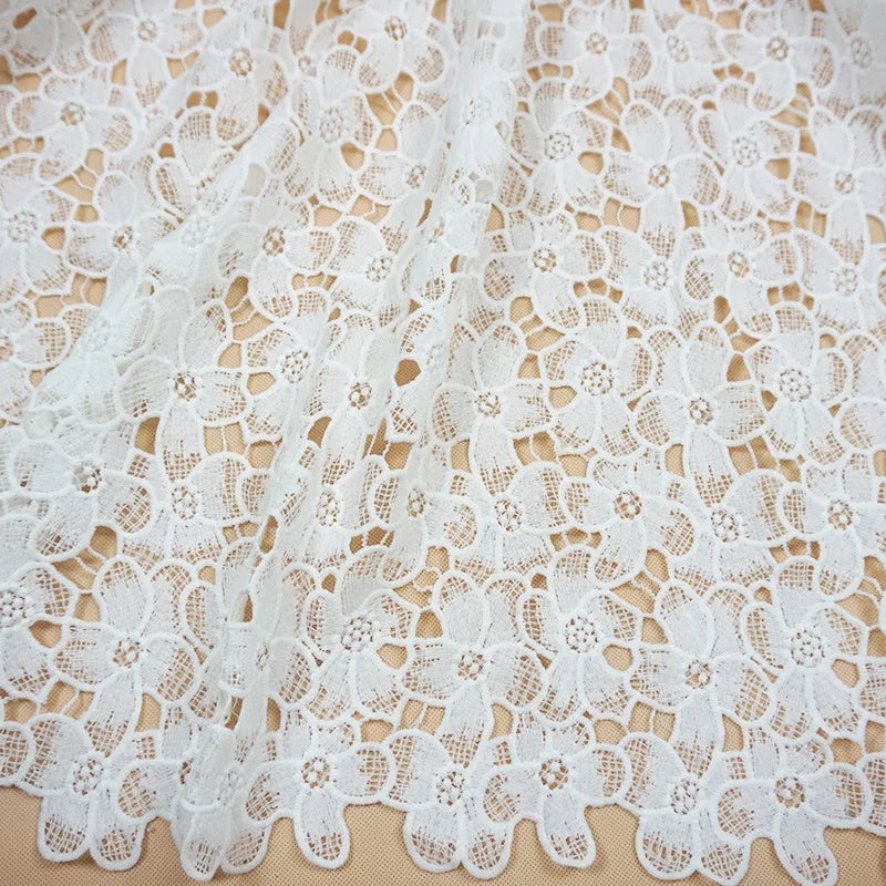 African Cord Lace Fabric Embroidery Elegant Nigerian Guipure Lace Fabric