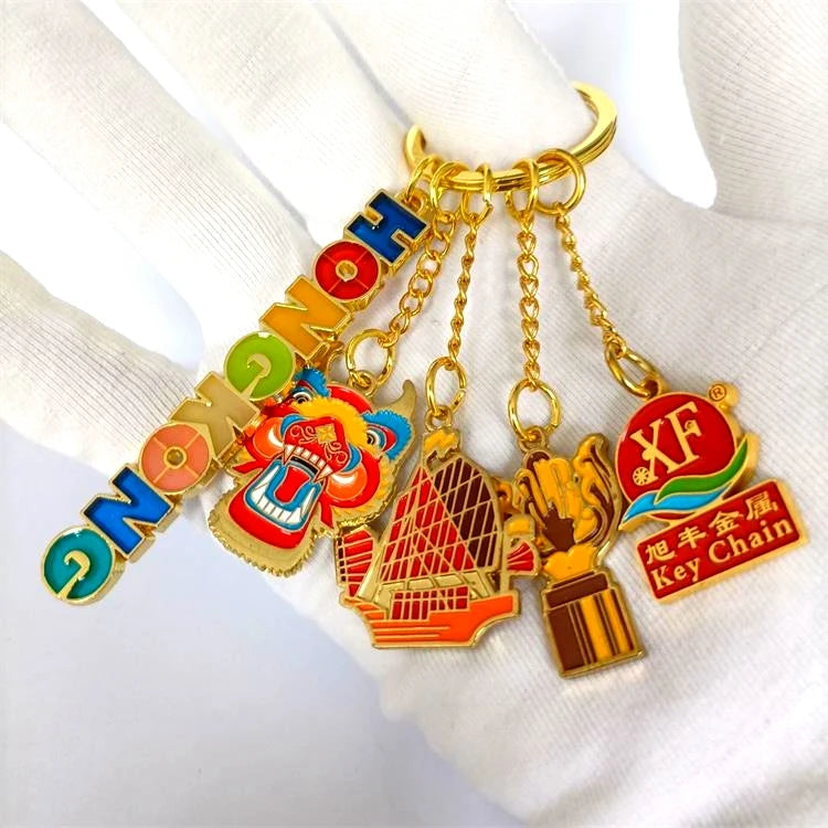 High Custom Design  Colorful Shape Metal Key Chain  Metal  Animal Deer Keyring