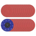 25pcs/set 40sets/carton 3 in 36/40 Grit Quick Change Sanding Disc R-Type Roll Lock Ceramic Grains Conditioning Disc
