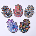 Wholesale the Hand of Fatima Ceramic Drinks Coasters Holder Slice Hamsa Hand for Fengshui
