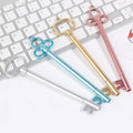 Metal Texture Black Pen Writing Pen Student Retro Key Gel Pen