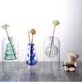 Wholesale High Borosilicate Gray Color Glass Aromatherapy Vase Handblown Conical Flask Model for Home Decor for Aroma Bottling