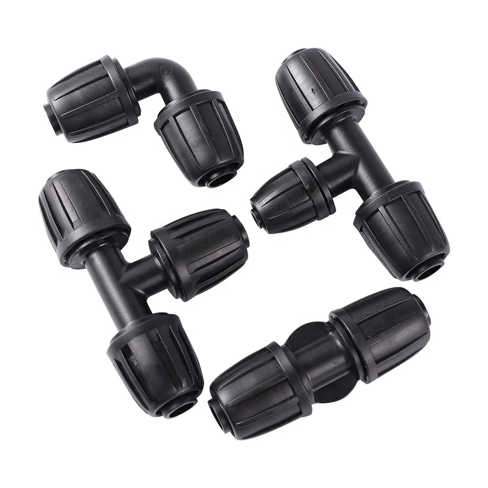 16mm PE Pipe Locked Nuts Connectors Garden Adapter Watering Agricultural Irrigation Lock Coupling