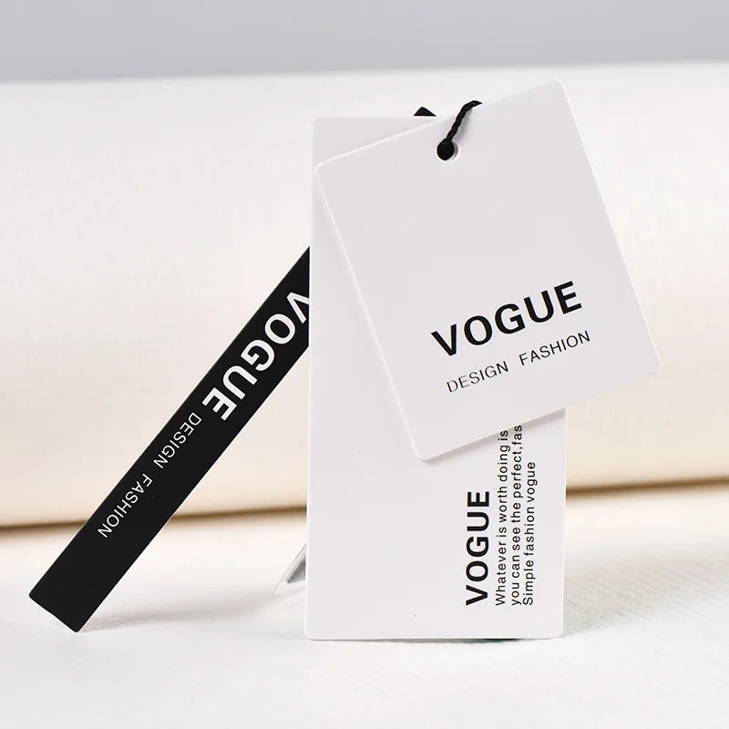 Cheap Custom Design Printing Name Logo Custom Paper Hang Tags with String Rope for Clothing