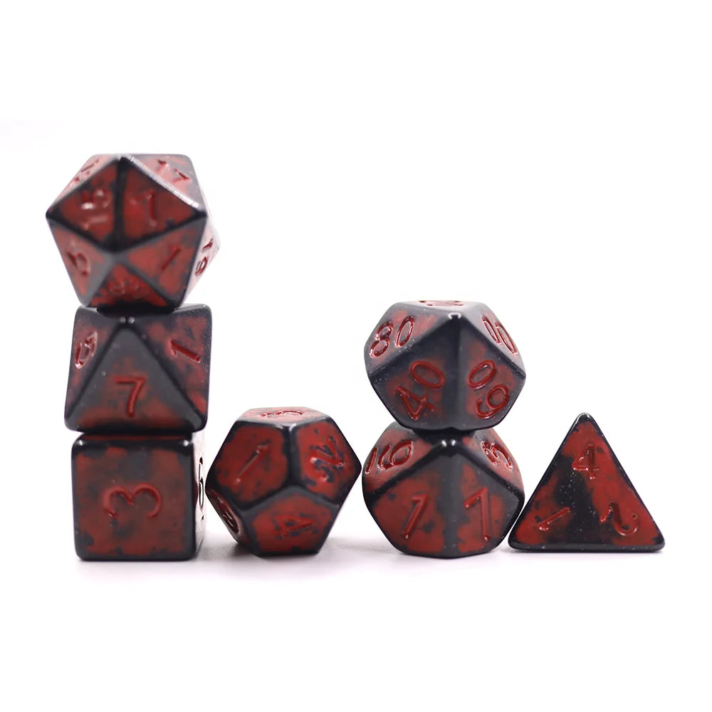 Custom Ancient RPG Acrylic Polyhedral Dice for D&D Games for Dungeons & Dragons